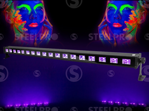 Imagen 1 de 5 de Steelpro - Barra Led 18x5 Watts Uv Efecto Neon Uv185bar, Dj