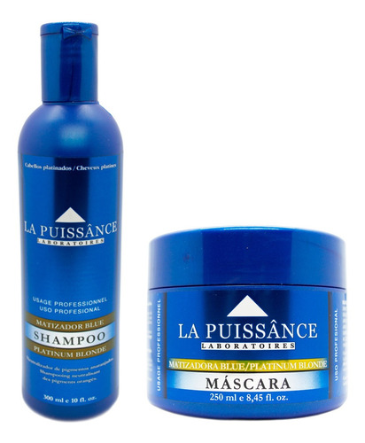 La Puissance Kit Blue Shampoo + Máscara Matizadora 3c