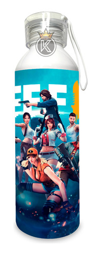 Polera Free Fire + Botella En Aluminio 750ml - Estampaking