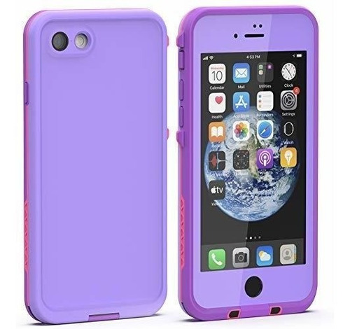 Funda Compatible Con iPhone SE Bumper Tpu Protector Morado