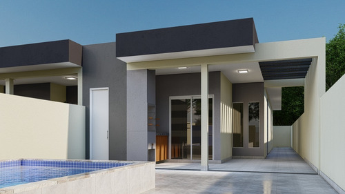 Imagem 8 de 21 de Casa Com Piscina, Área Gourmet Com Churrasqueira, No Jardim Palmeiras Em Itanhaém, Aceita Financiamento Bancário