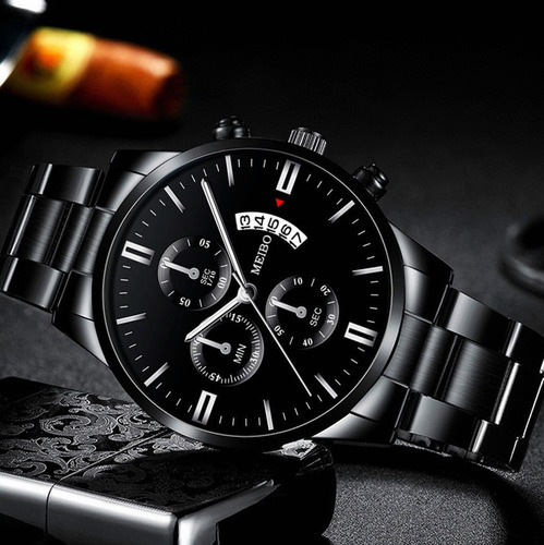 Nuevo Reloj Original Con Fecha Reloj Correa De Metal Hombre