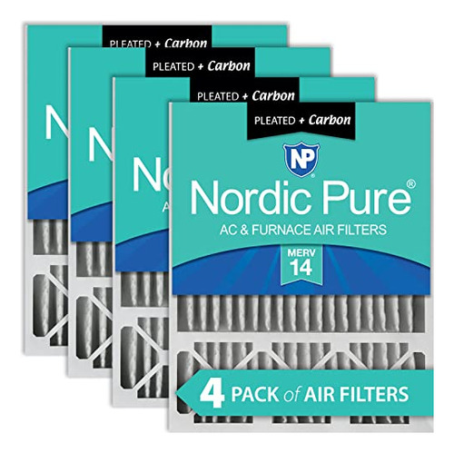 Nordic Pure Merv 14, Plisado, 20 X 25 X 5 Mm, Más Carbono, H