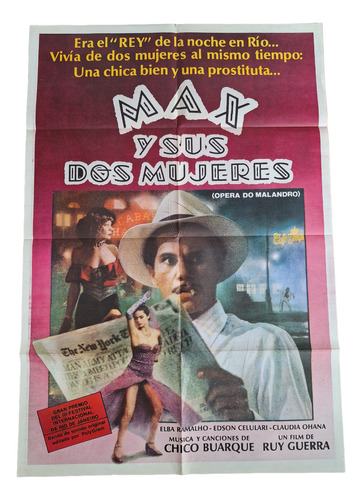 Poster Afiche Cine Original Max Y Sus Dos Mujeres *