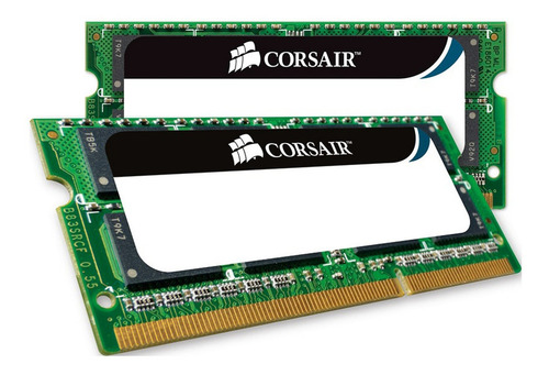 Memoria RAM Apple SODIMM color verde 8GB 2 Corsair CMSA8GX3M2A1066C7