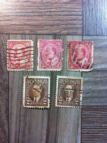 Timbres Canadá Estampillas Rey Eduard 2¢ 1903