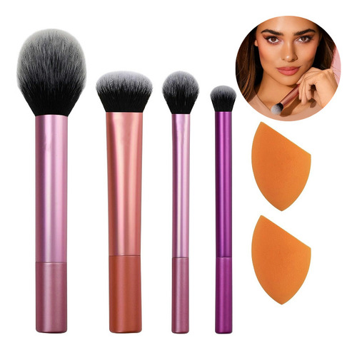 Set De Mini Brochas De Maquillaje Para Cosméticos De Viaje
