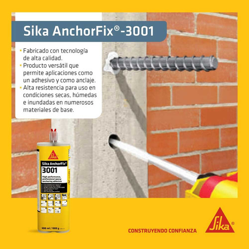 Adhesivo Epóxico Para Anclajes Sika Anchorfix -3001