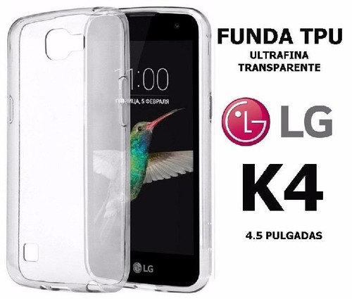 Imagen 2 de 6 de Funda Para K4 LG Transparente Flexible