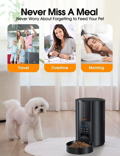 Imagen 4 de 7 de Comedero Automático Para Mascotas, Dispensador De Alimentos