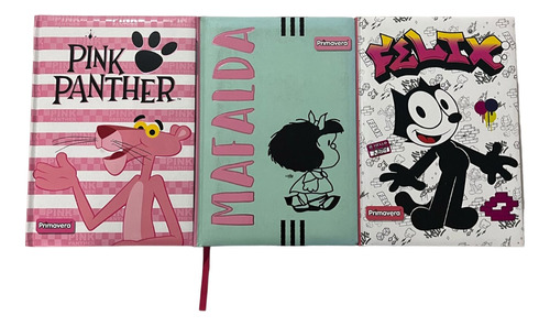 Cuaderno 5 Materias Pequeño Mujer 150 Hjs Pasta Dura Cosido