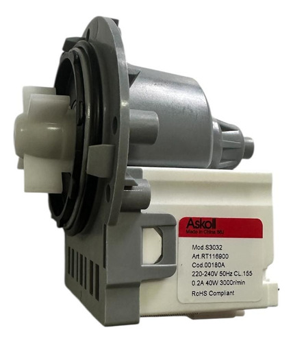 Motor Bomba De Desagote Askoll Lavarropas Drean Family 40w
