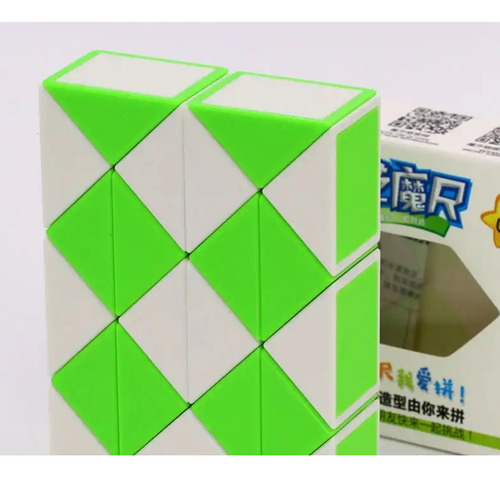 Cubo Rubik Verde Blanco Serpiente Cube