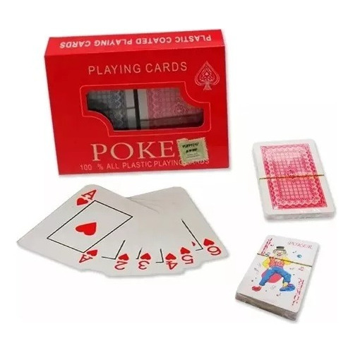 Cartas Naipes Poker 2 Mazos Estuche Plastico Excelentes