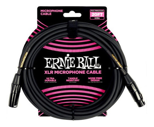 Cable De Plug 6.3mm Macho/macho Ernie Ball 7.620 Mts., Rojo/