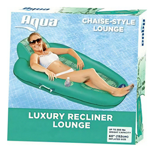 Aqua Luxury Water Pool Lounge Extragrande Flotadores Color Ultimate, Brújula, Rosa