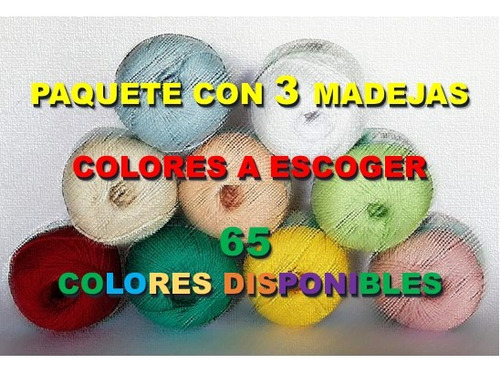 Hilaza Sinfonia Paq. De 3 Madejas, Colores A Elegir