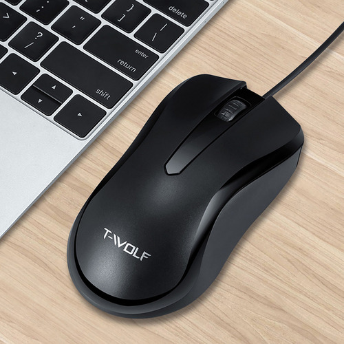 Ratón Con Cable Usb T-wolf V12: Ergonómico, 1000 Dpi, Pc/por