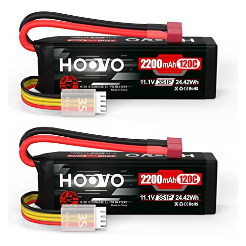 Hoovo 3s 11.1v Lipo Batería 2200mah 120c Rc Batería Con Co