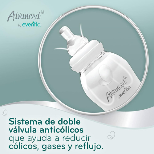 Evenflo, Mamila Anticólicos Flujo Lento Cuello Estándar 2 Pz