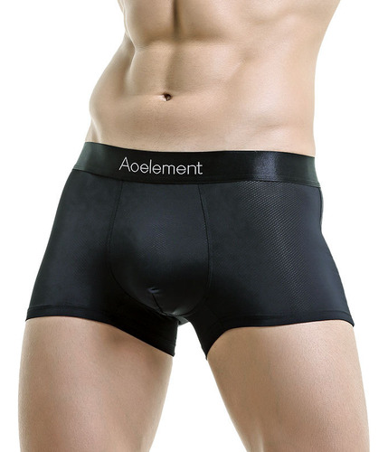 Calzoncillos Tipo Bóxer Transpirables Ice Silk Para Hombre C