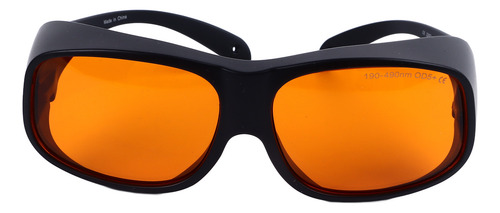 Gafas De Seguridad De 190 A 490 Nm Con Marco Negro Y Lente N