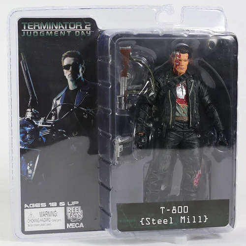Figura De Ação The Terminator 2 T-800 T800 Steel Mill D