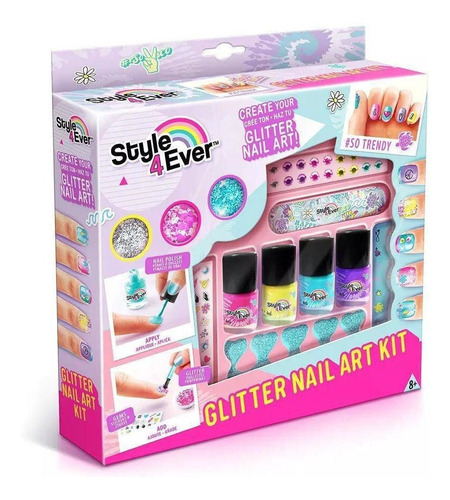 Kit De Artes Decore Suas Unhas Glitter Fun F0065-3