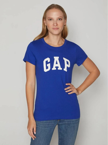 Remera Logo Gap Manga Corta Mujer