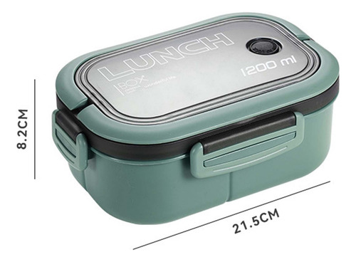 1200 Ml Bento Box Lunch Container 2 Capas 3 Compartimentos