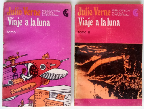  Viaje A La Luna Julio Verne 2 Vols. Novela Ed Ceal Libro