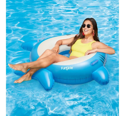 Inflable Acuático Funsicle Para Albercas Tiburón