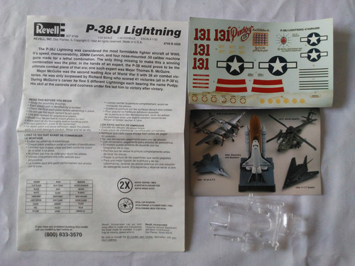 Avião Lockheed P-38j Lighting - Kit Revell 1/32 Importado