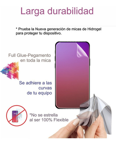 Mica Hidrogel Filtra Luz/ideal Uso Con Funda/no Cristal