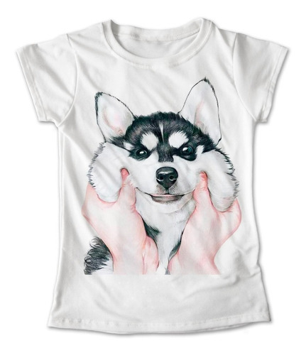 Imagen 1 de 5 de Blusa Husky Colores Playera Estampado Perro 105