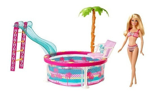 Barbie Glam Piscina Y Muñeca