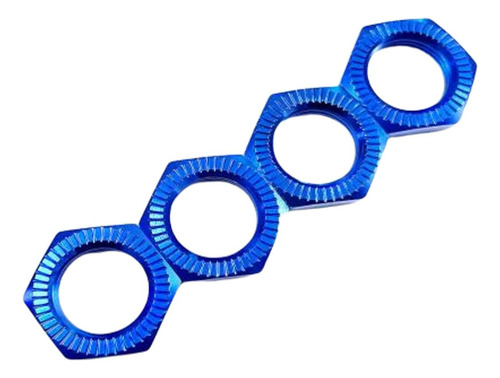 Tuerca De Rueda Hexagonal De 4 Piezas Para Vehículos Azul