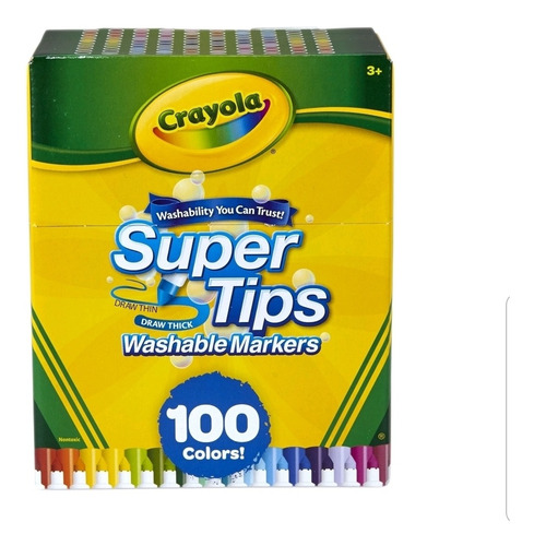 Crayola Súper Tips 100 Unidades Marcadores Lavables