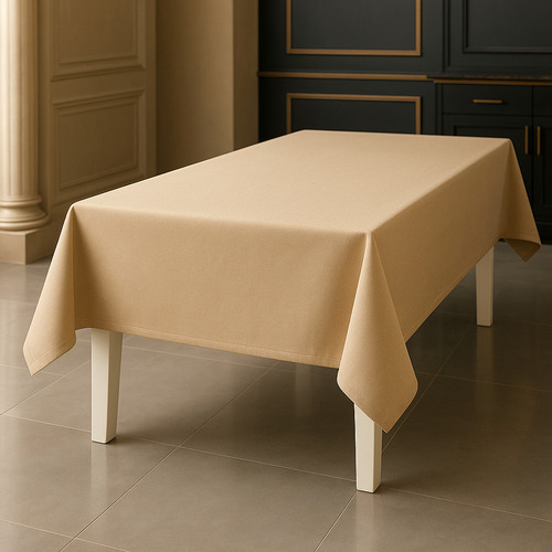 Mantel Rectangular De Microfibra 125x200 Cm Beige