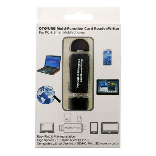 Micro Usb Otg A Usb 2.0 Adaptador Sd Lector De Tarjetas Para