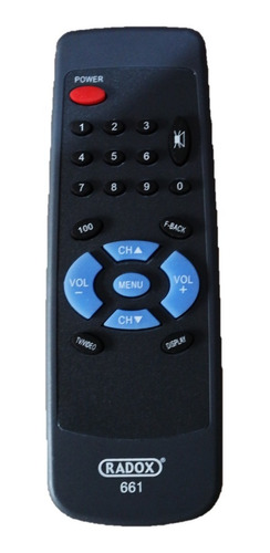 Control Remoto Radox 661 Para Tv De Cinescopio Sharp 