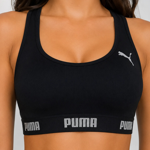 Oferta: Top Puma Academia Fitness Original Nadador Alta Sustentação - Tubarão Digital