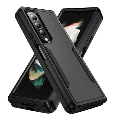 Capa Case Hibrida Anti-shock Para Samsung Galaxy Fold 4 5g Cor Preto Para Z Fold 4 5G