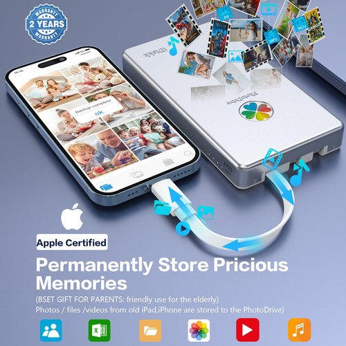 Idiskk 2tb App-le Certificado Disco Duro Externo Para Qgmth