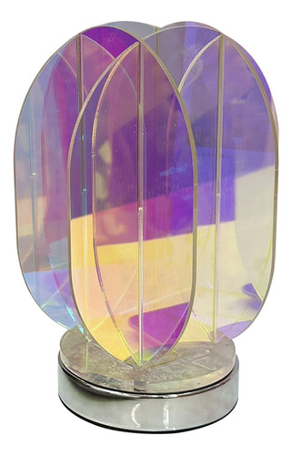 Lámpara De Mesa K Art Acrylic Geometric Art De Color Transpa
