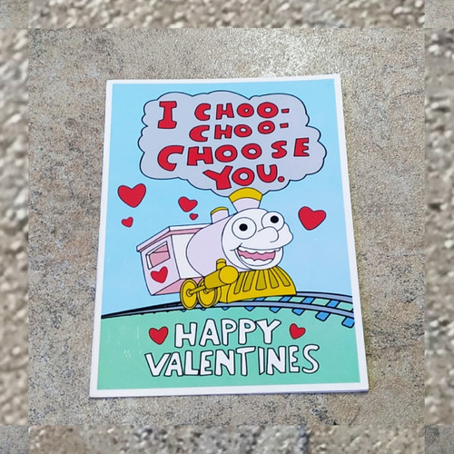 Imagen 1 de 7 de Tarjeta Simpsons La Maquinita Choo Choo Te Escogio