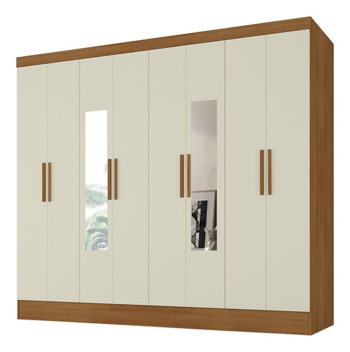 Guarda-roupa Casal 100% Mdf Com Espelho 8 Portas 4 Gavetas