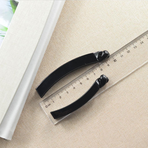 10 × Negro Curved Ponytail Holder Maker Non