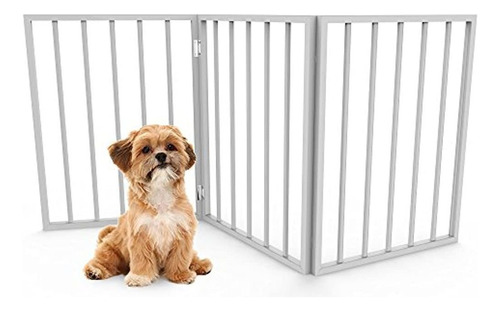 Petmaker Plegable Freestanding Puerta De Mascotas De Madera