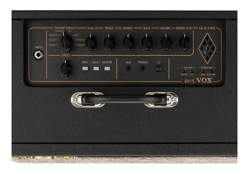 Amplificador VOX AV Series AV15 Valvular para guitarra de 15W color negro 220V